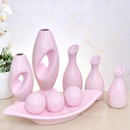 Kit Conjunto 9 Peças Vasos Cerâmica