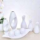 Kit Conjunto 9 Peças Vasos Cerâmica