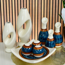 Kit Conjunto 9 Peças Vasos Cerâmica