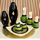 Kit Conjunto 9 Peças Vasos Cerâmica