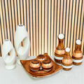 Kit Conjunto 9 Peças Vasos Cerâmica
