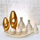Kit Conjunto 9 Peças Vasos Cerâmica