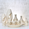 Kit Conjunto 9 Peças Vasos Cerâmica