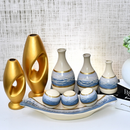 Kit Conjunto 9 Peças Vasos Cerâmica