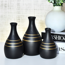Kit 3 Jarros Decorados Trio Vaso Ceramica Enfeite Centro Mesa Sala enfeite Casa rack Aparador Nicho