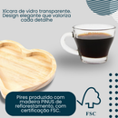 Kit Pires Coração + Xícaras Cafezinho + Colherzinha Dourada Rosê 12pç no Total