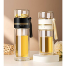 Garrafa de Vidro Duplo para Chá com Filtro Infusor 420ml
