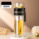 Garrafa de Vidro Duplo para Chá com Filtro Infusor 420ml