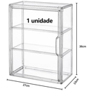 Caixa Organizadora em Acrílico 3 prateleiras - Ideal Para Organizar Casa e Escritório
