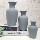 Kit 3 Jarros Decorados Trio Vaso Ceramica Enfeite Centro Mesa Sala enfeite Casa rack Aparador Nicho