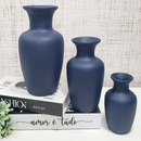 Kit 3 Jarros Decorados Trio Vaso Ceramica Enfeite Centro Mesa Sala enfeite Casa rack Aparador Nicho