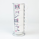 Jogo De 4 Xícaras Com Suporte - 160ml