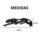 Kit 4 Peças - Enfeite Pantera Cerâmica Moderno + 3 Vasos Decorativos