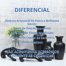 Kit 4 Peças - Enfeite Pantera Cerâmica Moderno + 3 Vasos Decorativos