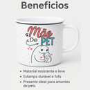 Caneca 200ml Mãe De Pet Cachorro Dog Frase Não Nasceu De Mim Amor Carinho Estampa Delicada Fofa