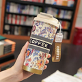 Copo De Café Térmico 500ml - Aço Inoxidável - Estampa Moderna