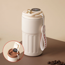Copo Térmico Cafe 450ml com Display Digital e Tampa com Trava Antivazamento – Mantém Temperatura por Horas