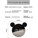 Relógio De Mesa LED Digital Portátil Despertador Tela Espelhada Alarme Temperatura E Dimmer Inteligente
