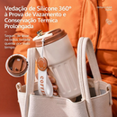 Copo Térmico Cafe 450ml Inox com Display Digital e Tampa com Trava – Mantém Temperatura por Horas