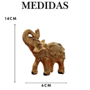 Elefante Decorativo Dourado flor Símbolo de Sorte e Prosperidade