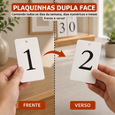 Calendário de Mesa Decorativo com Plaquinhas Preto/Dourado