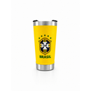 Copo Térmico 473ml - Com Tampa Abridor - Brasil Personalizado (Símbolo do Brasil)
