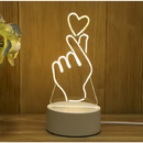 Luminária de Mesa de LED 3D Criativa Luz Noturna Decorativa