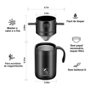 Caneca Térmica De 500ml Mantenha Aquecido E Frio Portátil