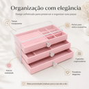 Porta Jóia Acrílico Luxo Com 3 Camadas
