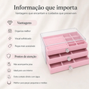 Porta Jóia Acrílico Luxo Com 3 Camadas