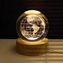 Luminária de Mesa LED em Cristal - Padrões Sistema Solar - Alimentação USB