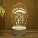 Luminária de Mesa de LED 3D Criativa Luz Noturna Decorativa