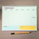 Planner Semanal Espiral A4 52 semanas - 52 folhas